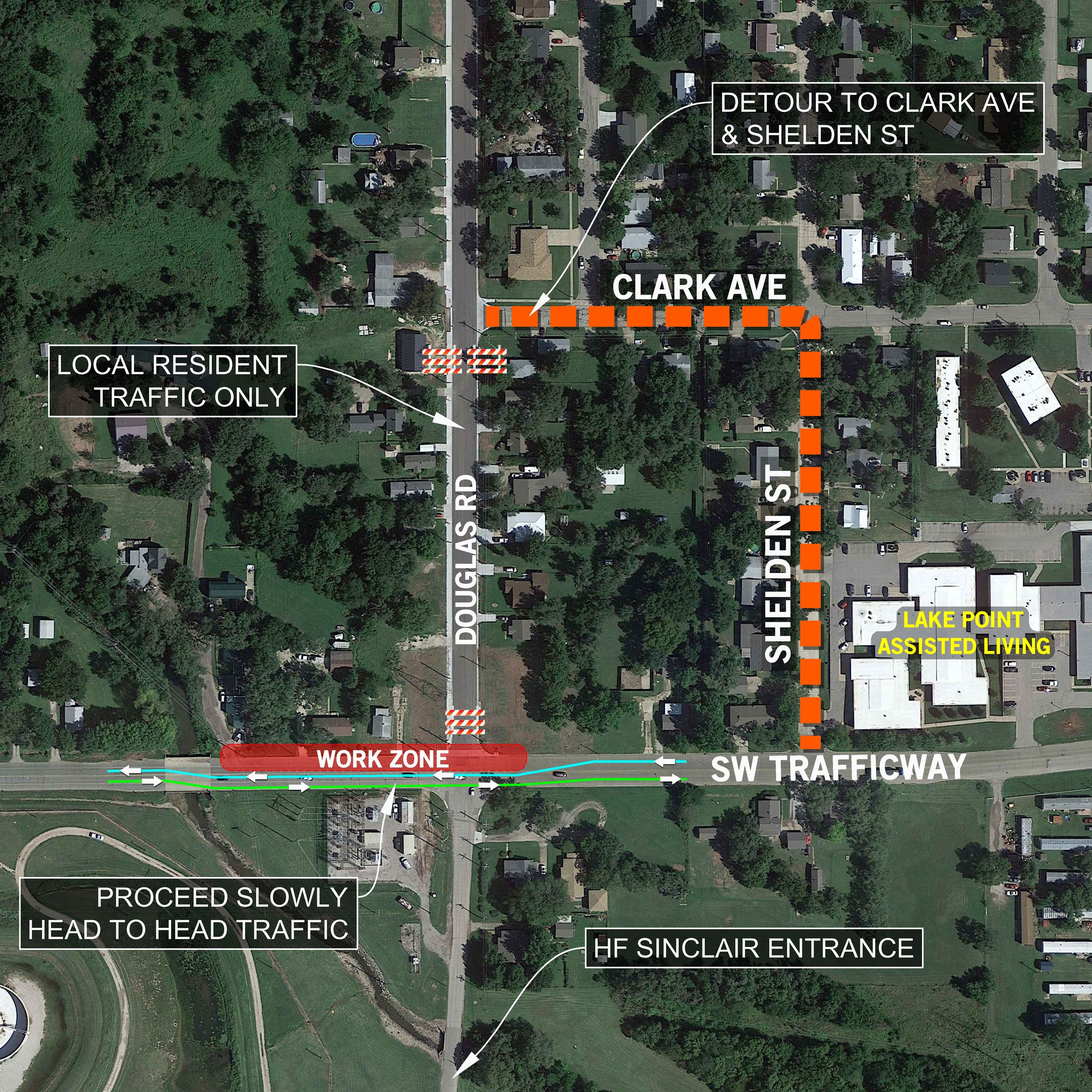 Douglas Traffic Detour Map