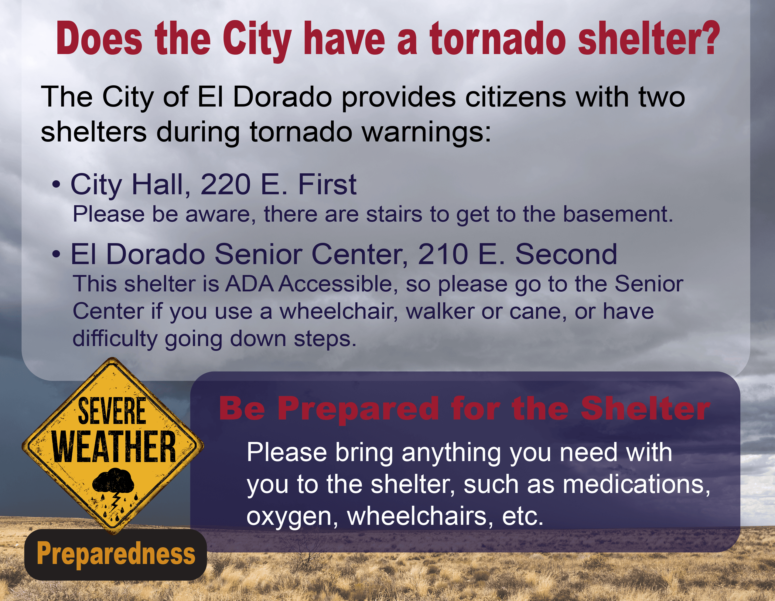 5-2-22 Prepared for the shelter